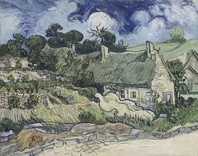 Rieten huisjes in Cordeville, 1890 door Vincent van Gogh