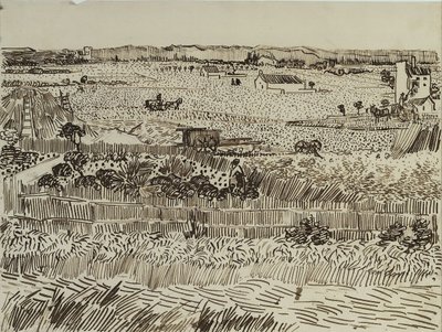 De oogst in de Provence voor Émile Bernard door Vincent van Gogh