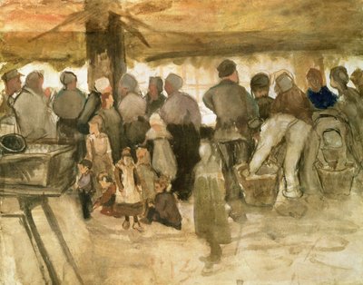 De aardappelmarkt, 1882 door Vincent van Gogh