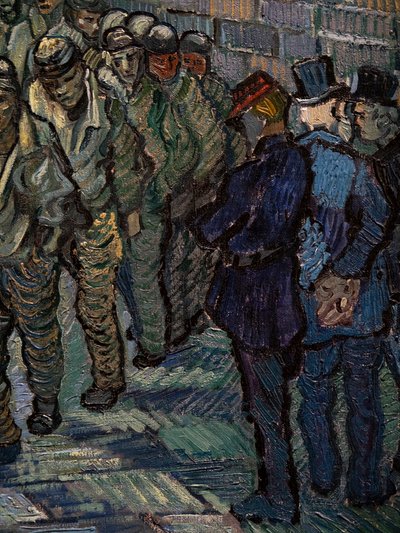 De gevangenis binnenplaats (detail) door Vincent van Gogh