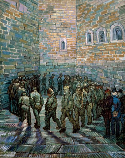 De gevangenisbinnenplaats, 1890 door Vincent van Gogh