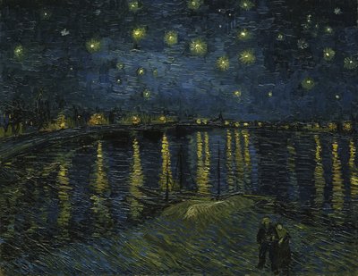 De sterrennacht, 1888 door Vincent van Gogh