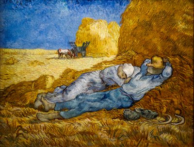 De meridiaanlijn ook bekend als De Siësta door Vincent van Gogh