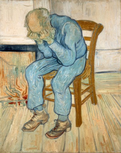 Rouwende oude man door Vincent van Gogh