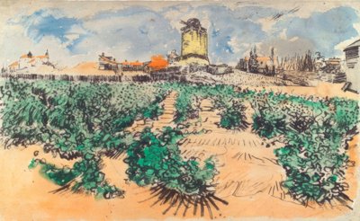 Van Gogh / Molen van A. Daudet Fontvieille door Vincent van Gogh