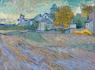 Zicht op het asiel en de kapel van Saint-Remy door Vincent van Gogh