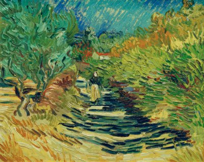 Weg in Saint-Rémy door Vincent van Gogh