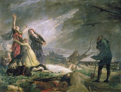 Begrafenis in La Moncloa in mei 1808 (olieverf op doek) door Vincente Gonzalez Palmaroli