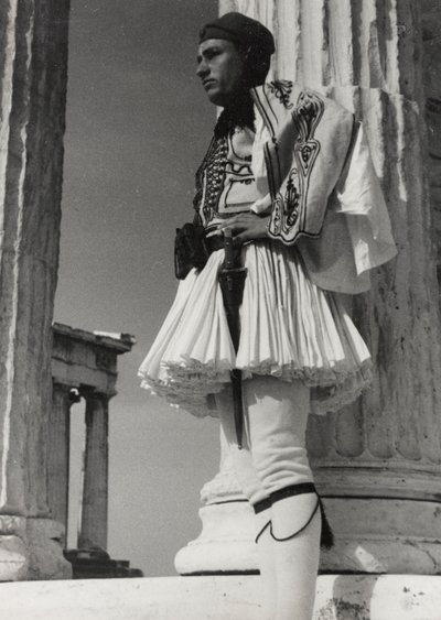 Griekse soldaat op de Akropolis, Athene, van de 