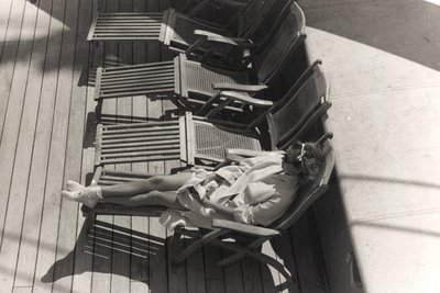 Passagier aan boord van het cruiseschip 