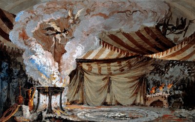 Schets voor het plafond van Teatro Sociale van Bergamo door Vincenzo Bonomini