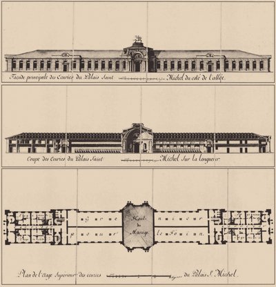 Sint-Michaëls Kasteel in Sint-Petersburg, 1797 door Vincenzo Brenna
