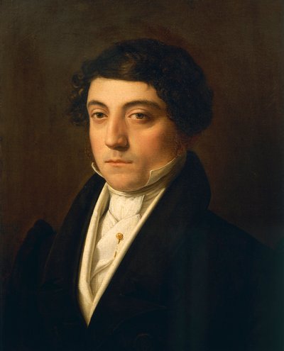 Italië, Milaan, Portret van Italiaanse componist Gioacchino Rossini (1792 - 1868), circa 1830 door Vincenzo Camuccini