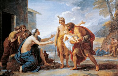Parijs en Hecuba door Vincenzo Camuccini