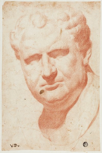 Oude Portretbuste van Vespasianus door Vincenzo Dandini