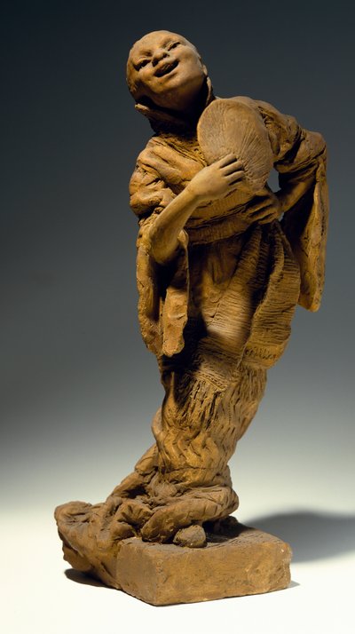 Zanger, door Vincenzo Gemito, terracotta beeld, Italië door Vincenzo Gemito