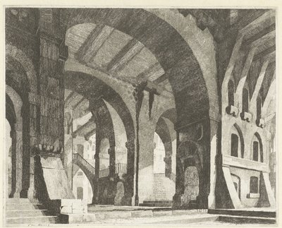 Hoge ruimte met rondbogen door Vincenzo Mazzi
