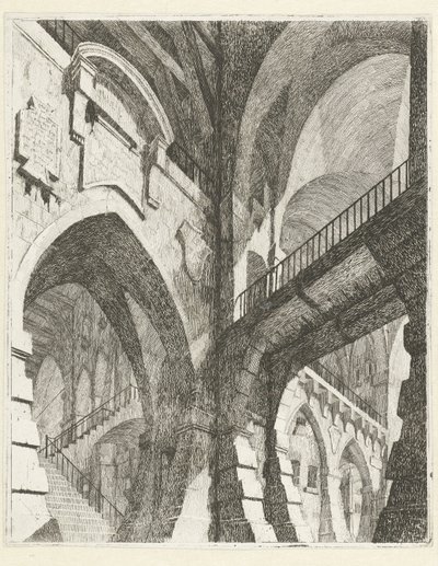 Interieur van een gebouw (serie titel) door Vincenzo Mazzi
