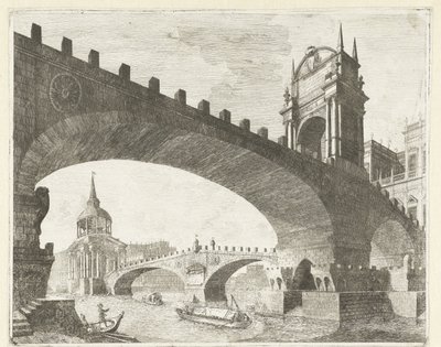 Twee bruggen over een rivier (serie titel) door Vincenzo Mazzi