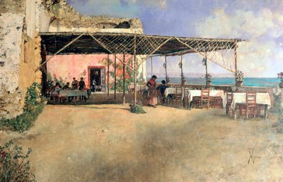 Taverna in Posillipo, 1886 door Vincenzo Migliaro