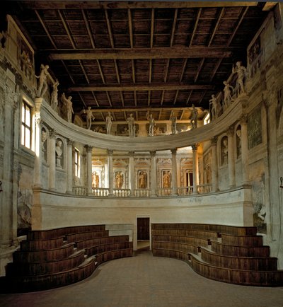 Renaissance architectuur: uitzicht op het Olympisch Theater door Vincenzo Scamozzi
