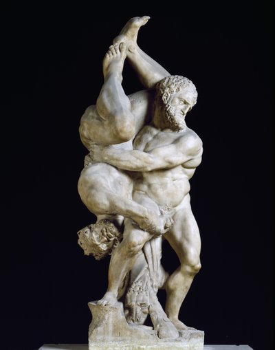 Hercules en Diomedes - De Worstelaars door Vincenzo di Raffaello de Rossi