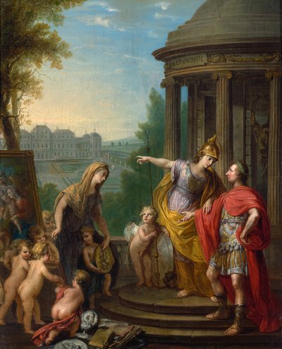 Allegorie op de overdracht van de keizerlijke galerij naar het Belvedere door Vinzenz Fischer