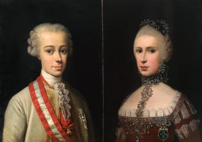 Portretten van Leopold, Groothertog van Toscane 1747-1792 en Maria Luisa van Spanje 1745-1792, ca. 176 door Violante Beatrice Siries