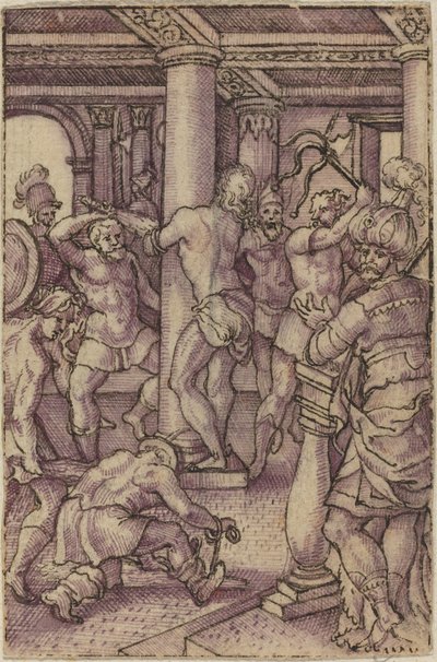 Christus aan de kolom door Virgil Solis