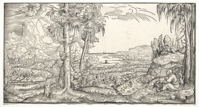 St. Johannes op het eiland Patmos, ca. 1545-55 door Virgilius Solis