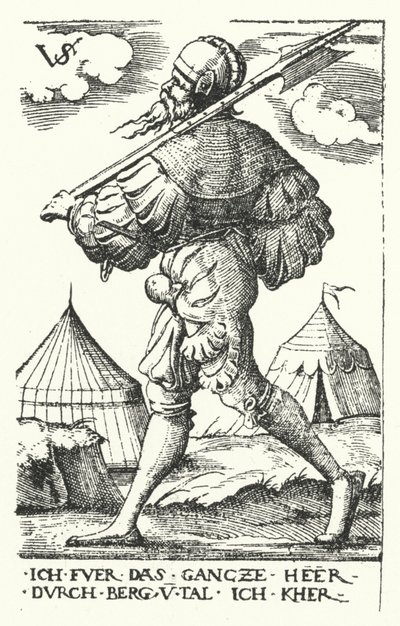 Landsknecht door Virgilius the elder Solis