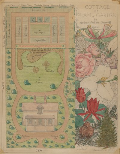 Grondplan voor Cottage, ca. 1936 door Virginia Richards