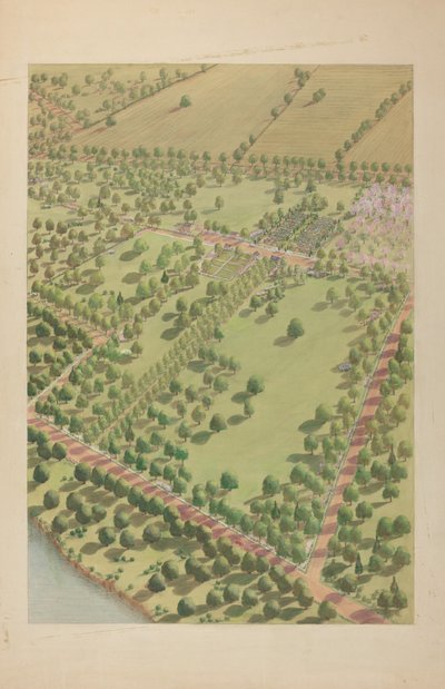 Hudson River Landgoed, ca. 1939 door Virginia Richards