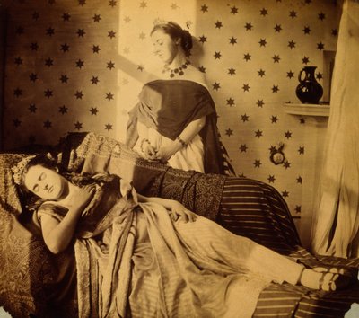 Fotografische Studie van Isabella Grace en Clementina Maude door Viscountess Hawarden