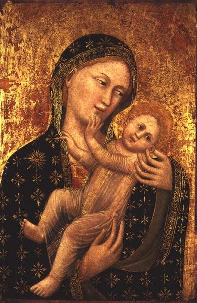 Madonna en Kind door Vitale da Bologna