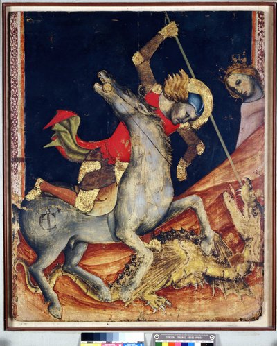 Sint Joris doodt de draak door Vitale da Bologna