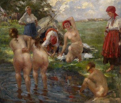 Baden door Vitali Gavrilovich Tikhov