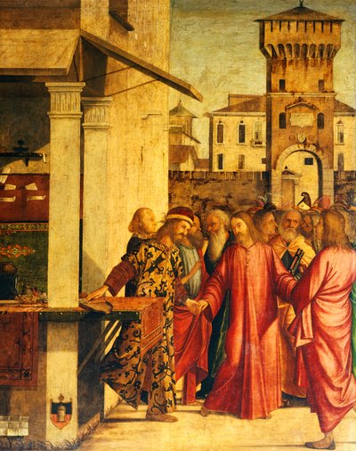 Christus roept St. Matteüs door Vittore Carpaccio