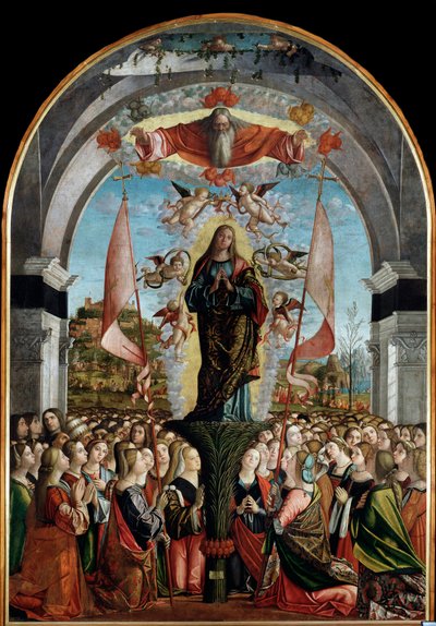 Cyclus van het leven van Sint-Ursula: De Apotheose van Sint-Ursula (laatste episode) door Vittore Carpaccio