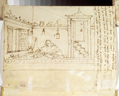 Een filosoof met een pen in zijn hand door Vittore Carpaccio