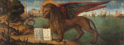 De Leeuw van Sint Marcus, door Carpaccio, Vittore (1460-1526). Tempera op doek door Vittore Carpaccio