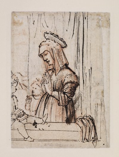 De Maagd die het Christuskind aanbidt met Sint Jan, eind jaren 1480 - begin jaren 1490 door Vittore Carpaccio