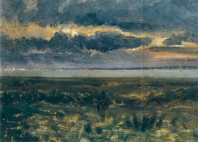 Zonsondergang boven zee door Vittorio Avondo