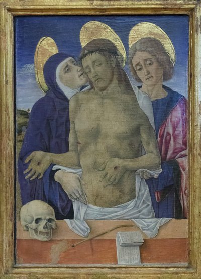 Christus in medelijden met de Maagd en Sint Jan de Evangelist, c.1490-1500 door Vittorio Crivelli