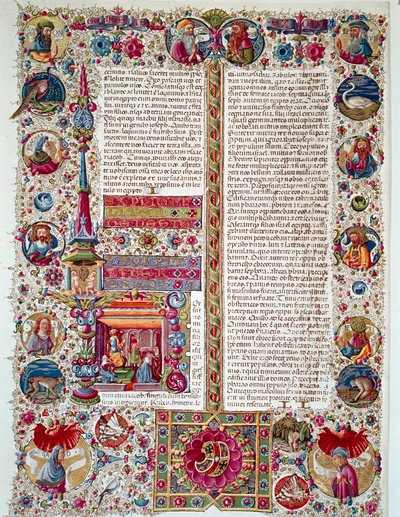 Pagina van het manuscript van de Bijbel van Borso d