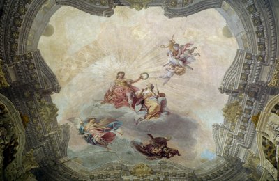 Apollo kroont schilderkunst door Vittorio Maria Bigari
