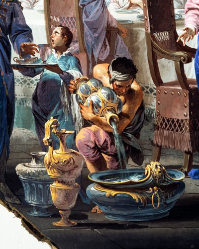 Bruiloft te Kana (detail) door Vittorio Maria Bigari