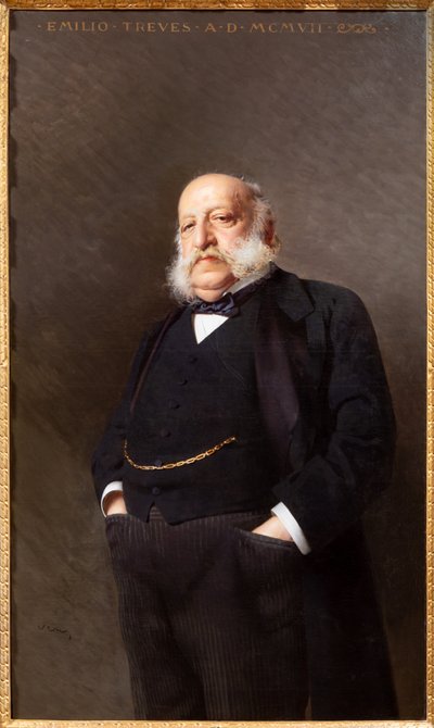 Portret van de uitgever Emilio Treves door Vittorio Matteo Corcos