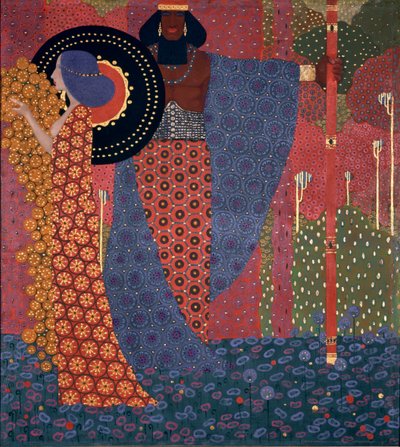 Prinses en Krijger Duizend-en-een-nacht Serie, 1914 door Vittorio Zecchin