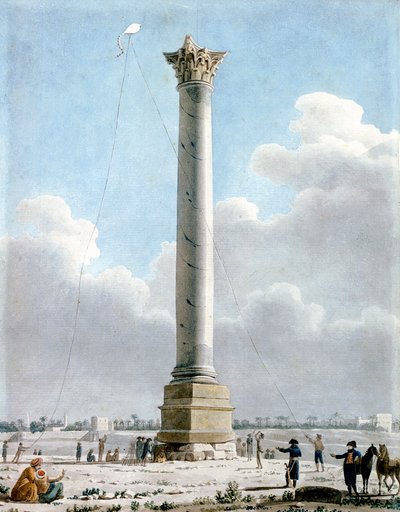 Pompeiuszuil, Alexandrië 1798 door Vivant Denon